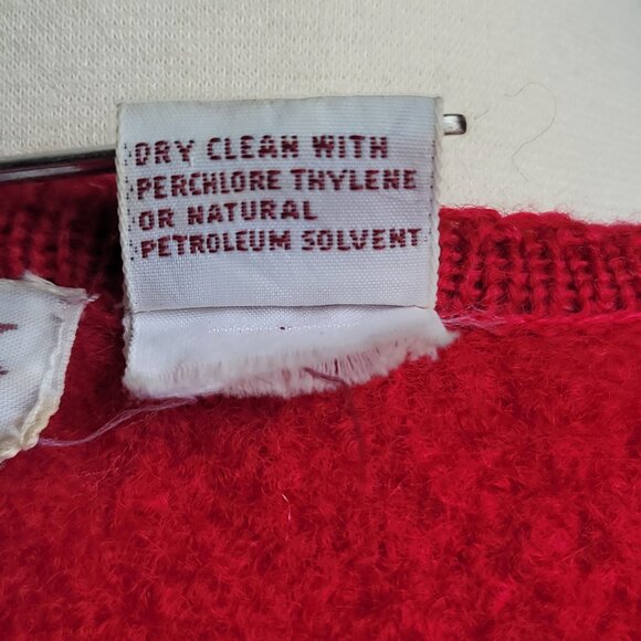 Vintage Jos. A. Bank Clothiers Pure Red Virgin Wool Silver Button Jacket Size 12 - Picture 12 of 16